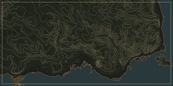 Chernarus Contours mural in Walls